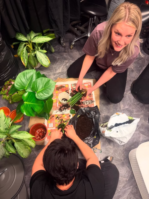 Det har sina fördelar att ha en ”gammal” florist på salongen! 🌸🌸🌸 Äntligen får våra blommor lite kärlek.. 🫶